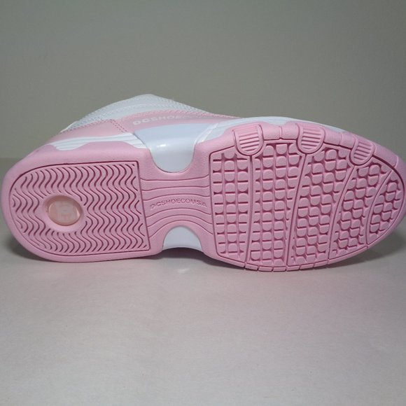 DC Shoes Size 8 M LEGACY LITE White Pink Sneakers New Women's Shoes - Picture 10 of 12